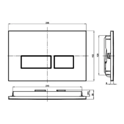 Abacus Trend Stainless Steel Flush Plate