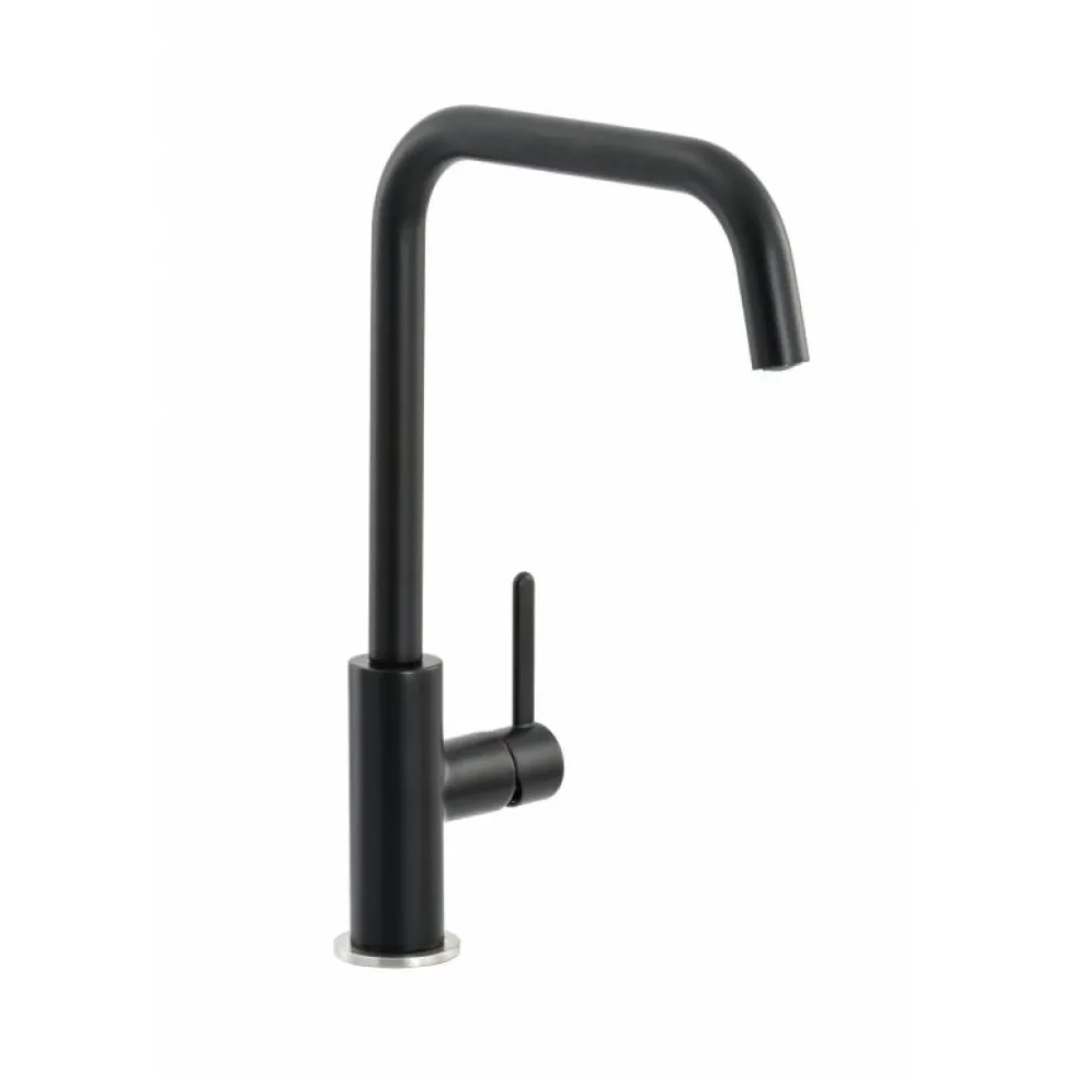 Abode Althia Single Lever Mono Kitchen Mixer - Matt Black