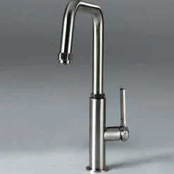 Abode Hex Industrial Single Lever Mono Kitchen Mixer Tap - Brushed Nickel