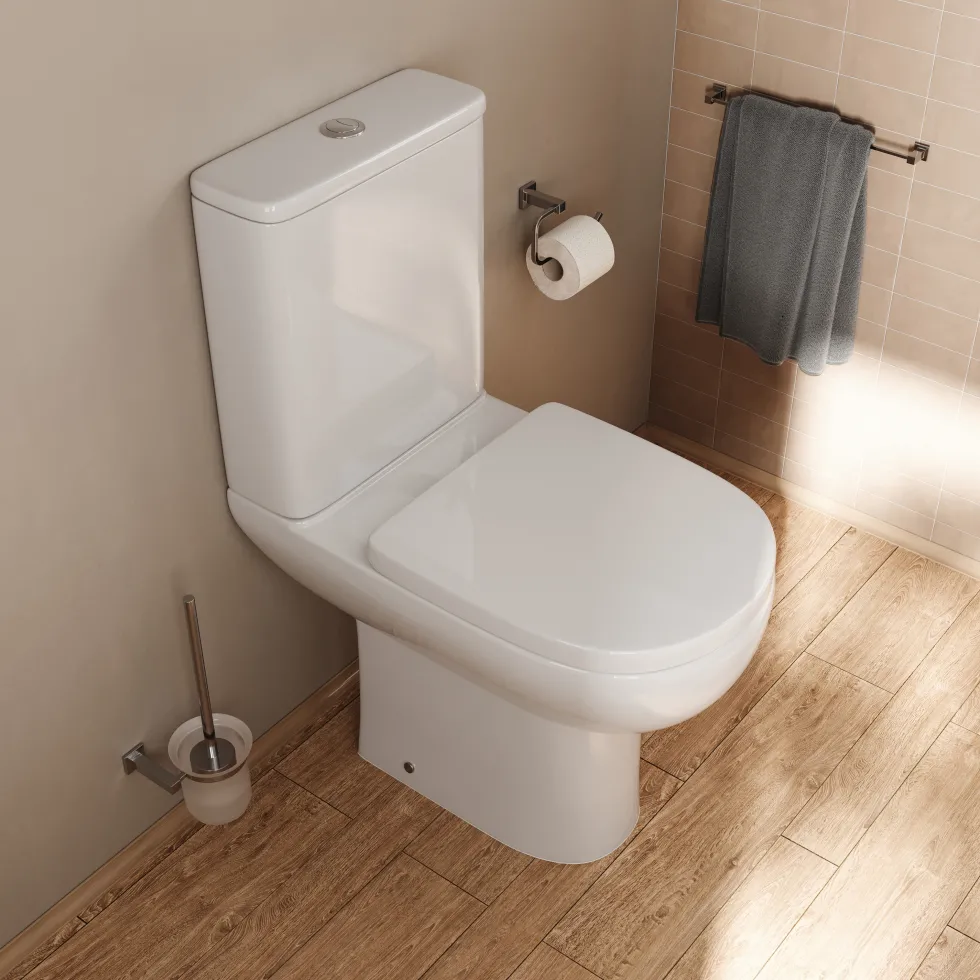 Anderson Rimless Comfort Height Close-Coupled Toilet & Soft Close Seat