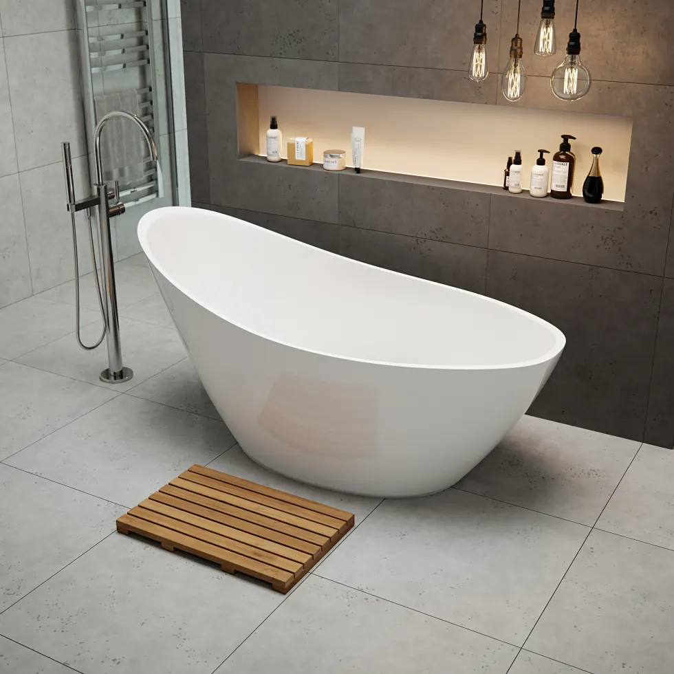 Andreia Acrylic White Freestanding Bath - 1500 x 720mm