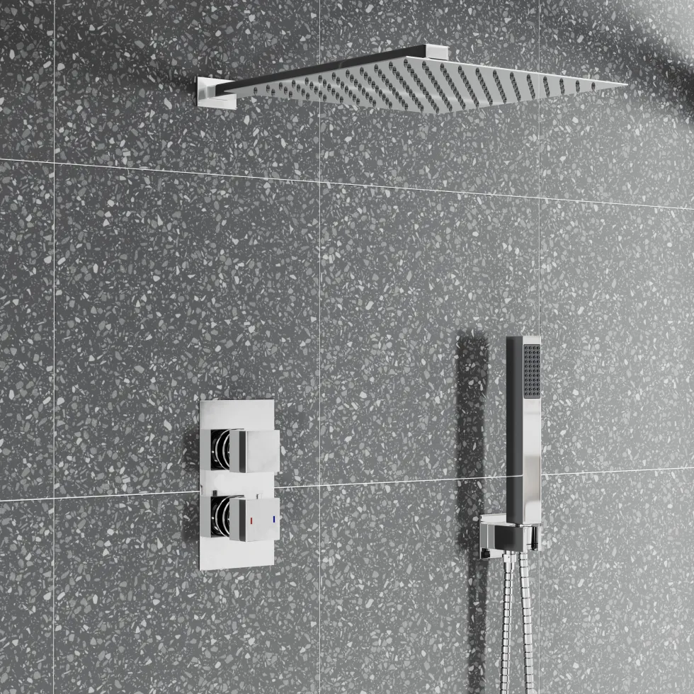 Archie Concealed Shower Valve, Fixed Shower Head & Handset