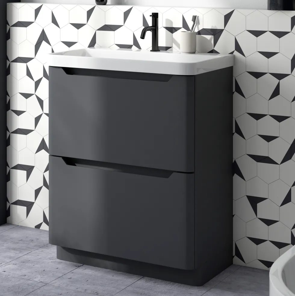 Ava 800mm Floorstanding Vanity Unit & Basin