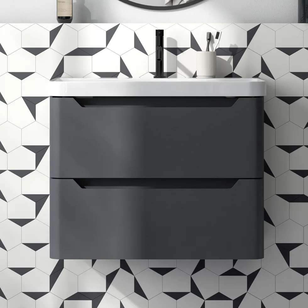 Ava 800mm Wall Hung Vanity Unit & Basin