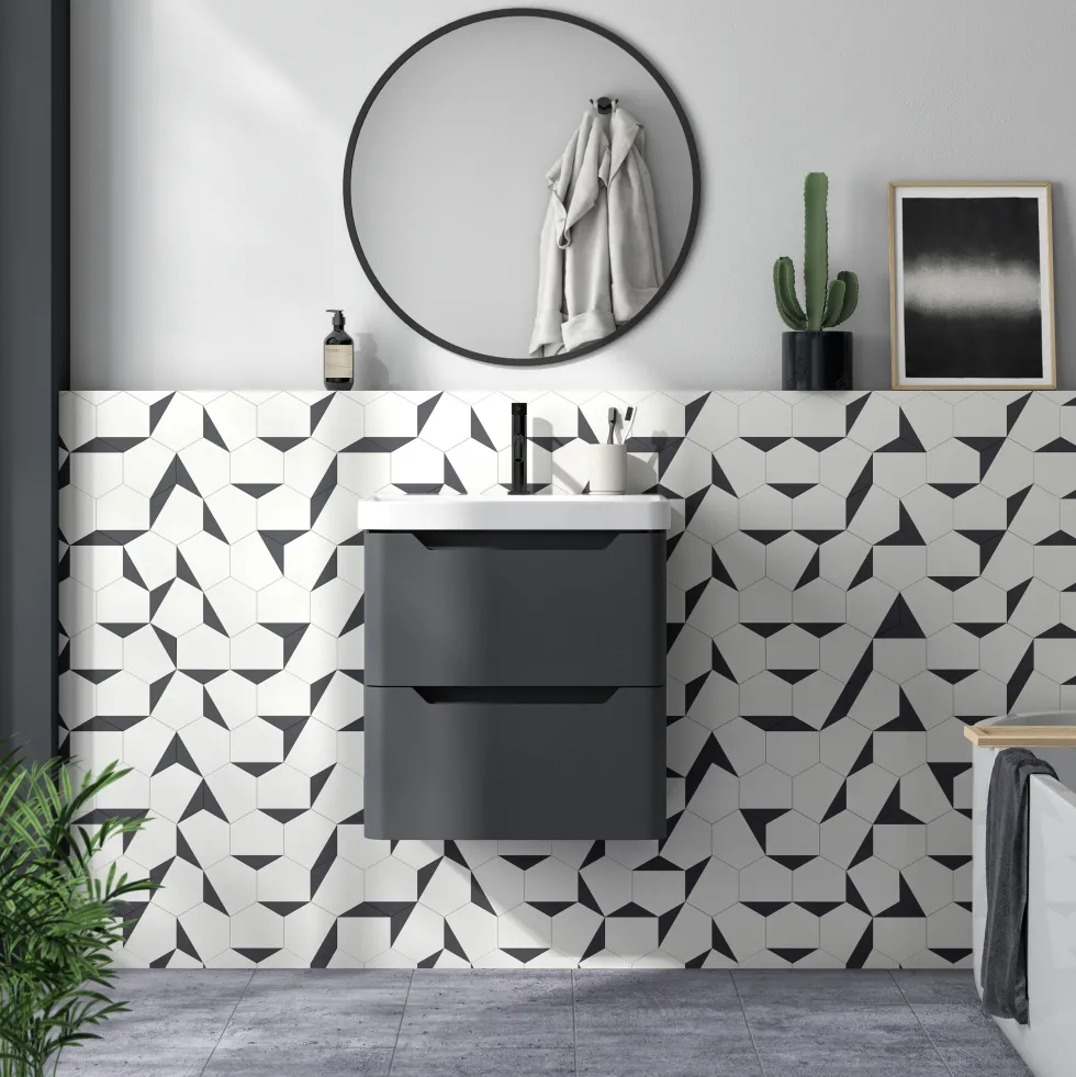 Ava 600mm Wall Hung Vanity Unit & Basin