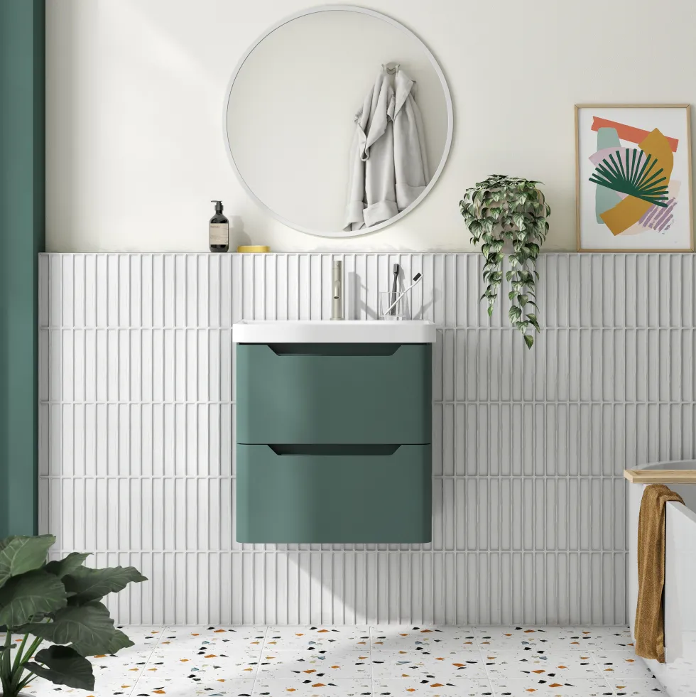 Ava 600mm Wall Hung Vanity Unit & Basin