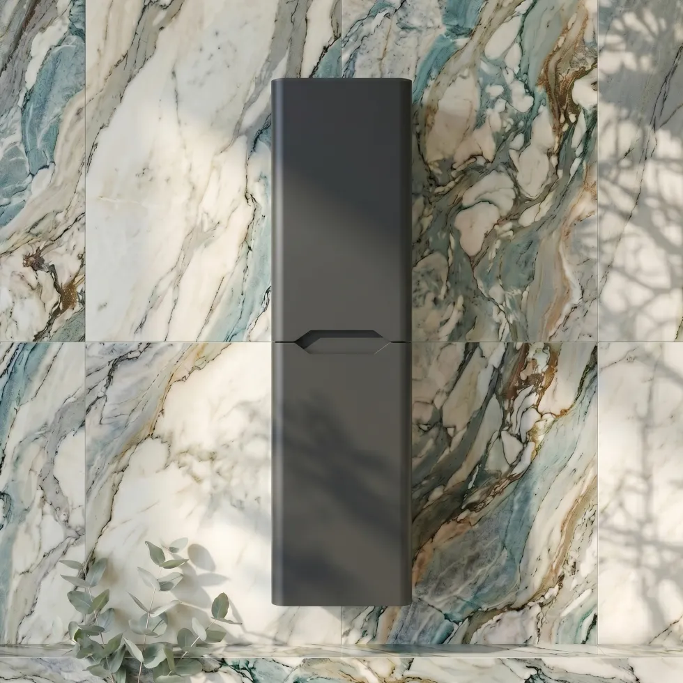 Ava 1400mm Wall Mounted Tall Storage Cabinet