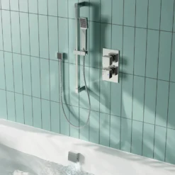 Barnaby Concealed Shower Valve, Slide Rail Kit & Overflow Bath Filler