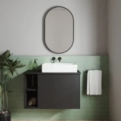 Billy LED Illuminated Oval Framed Mirror with Demister Pad & Colour Change Lights - 500 x 800mm