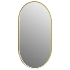 Billy LED Illuminated Oval Framed Mirror with Demister Pad & Colour Change Lights - 500 x 800mm