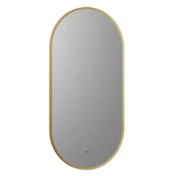 Billy LED Oval Framed Mirror with Demister Pad & Colour Change Lights - 500 x 1000mm