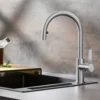 Blanco Candor-S Single Lever Brushed Stainless Steel Mono Pull Out Kitchen Mixer Tap