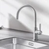 Blanco Candor WRAS Approved Single Lever Brushed Stainless Steel Mono Kitchen Mixer Tap