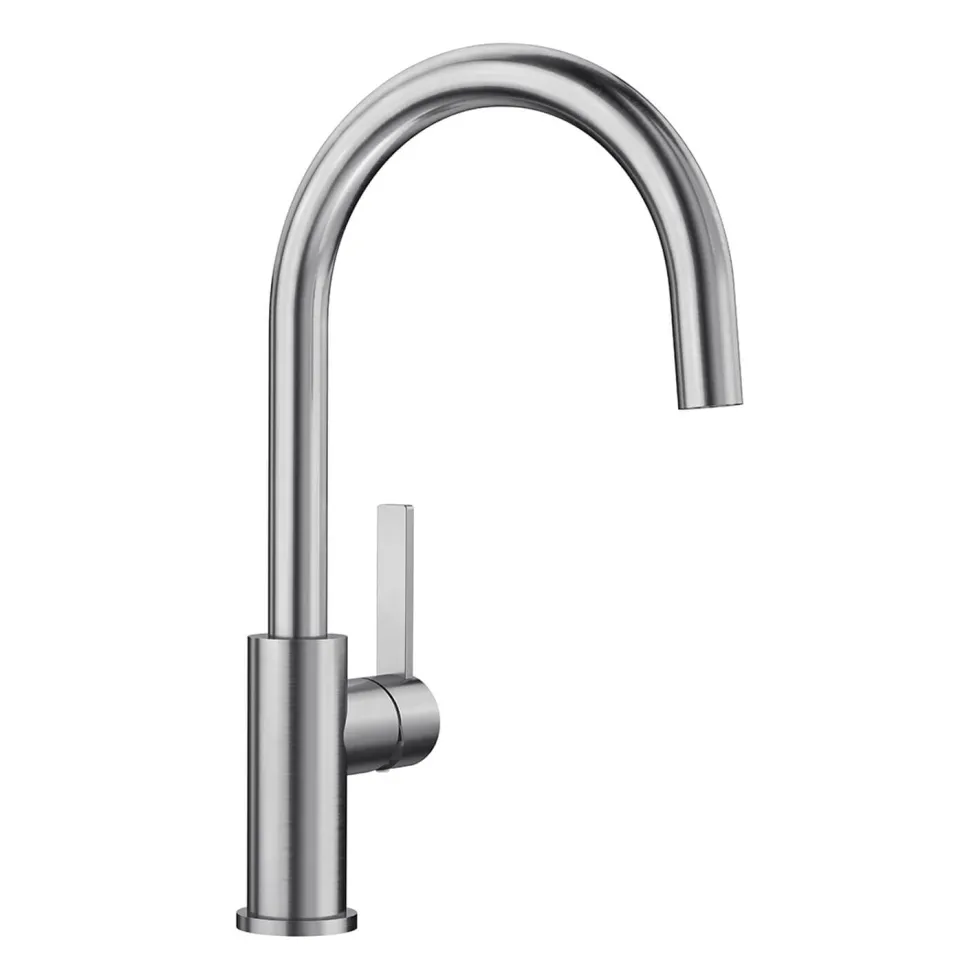 Blanco Candor WRAS Approved Single Lever Brushed Stainless Steel Mono Kitchen Mixer Tap