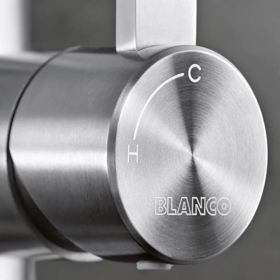 Blanco Candor WRAS Approved Single Lever Brushed Stainless Steel Mono Kitchen Mixer Tap