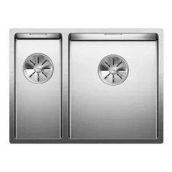 Blanco Claron 1.5 Bowl Satin Polish Stainless Steel Kitchen Sink & Waste - 585 x 440mm