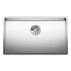 Blanco Claron Extra Large 1 Bowl Satin Polish Stainless Steel Kitchen Sink & Waste - 740 x 440mm