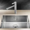 Blanco Claron Large 1 Bowl Undermount Satin Polish Stainless Steel Kitchen Sink & Waste - 590 x 440mm