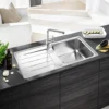 Blanco Classimo XL 6 S-IF 1 Bowl Brushed Stainless Steel Kitchen Sink & Waste with Reversible Drainer - 1000 x 500mm