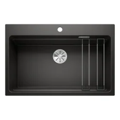 Blanco Etagon 8 Extra Large 1 Bowl Silgranit Composite Kitchen Sink & Waste with Tap Ledge - 780 x 510mm