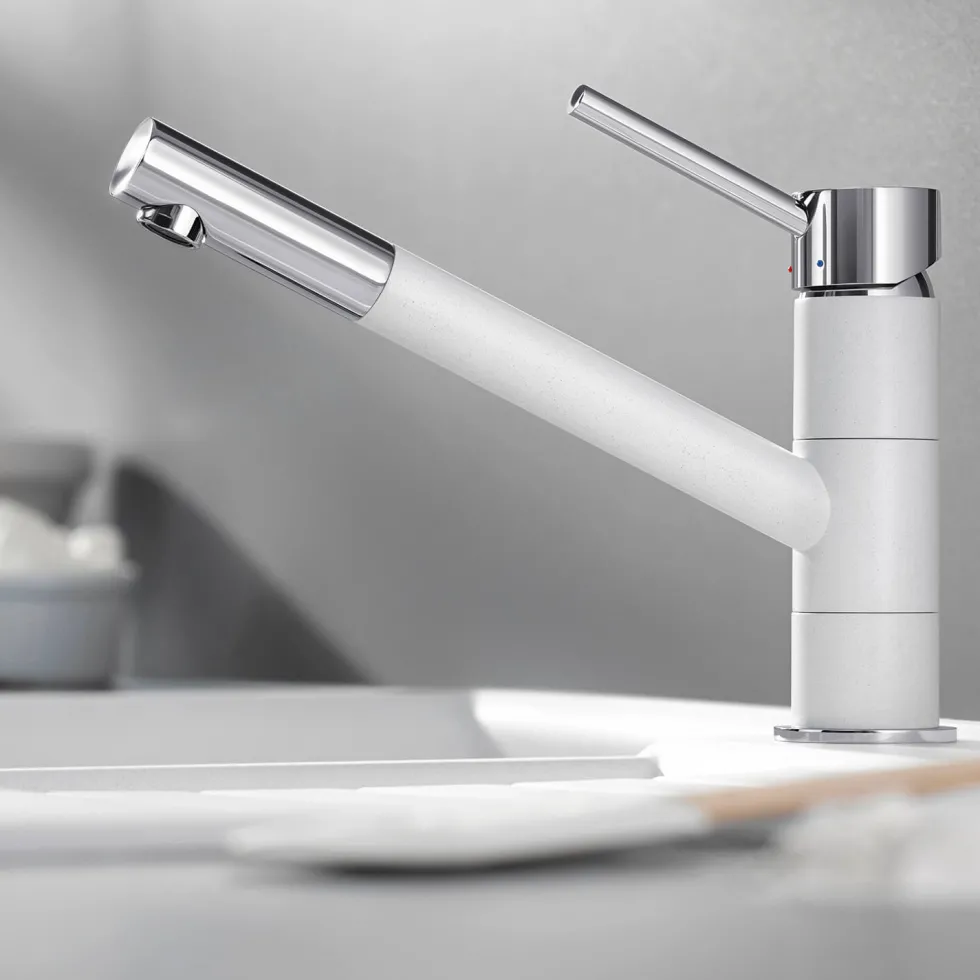 Blanco Kano Single Lever Mono Kitchen Mixer Tap with Silgranit Matching Finish