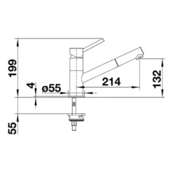 Blanco Kano-S Single Lever Mono Pull Out Kitchen Mixer Tap