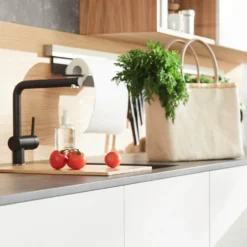 Blanco Linus-S Vario Single Lever Mono Pull Out Kitchen Mixer Tap with Silgranit Matching Finish