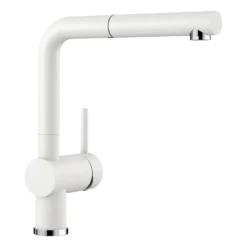 Blanco Linus-S Vario Single Lever Mono Pull Out Kitchen Mixer Tap with Silgranit Matching Finish