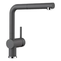 Blanco Linus-S Vario Single Lever Mono Pull Out Kitchen Mixer Tap with Silgranit Matching Finish