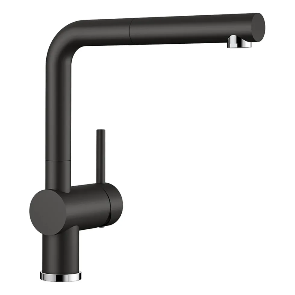 Blanco Linus-S Vario Single Lever Mono Pull Out Kitchen Mixer Tap with Silgranit Matching Finish