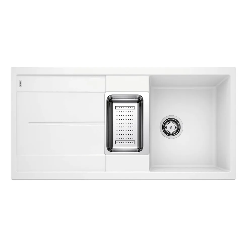 Blanco Metra 6 S 1.5 Bowl Inset Silgranit Composite Kitchen Sink & Waste with Reversible Drainer - 1000 x 500mm
