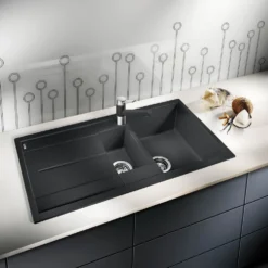 Blanco Metra 6 S 1.5 Bowl Inset Silgranit Composite Kitchen Sink & Waste with Reversible Drainer - 1000 x 500mm