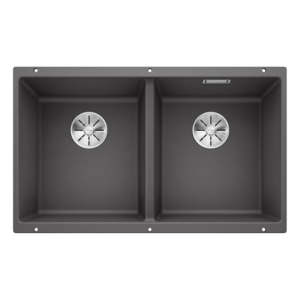 Blanco Subline 2 Bowl Undermount Silgranit Composite Kitchen Sink & Waste - 755 x 460mm