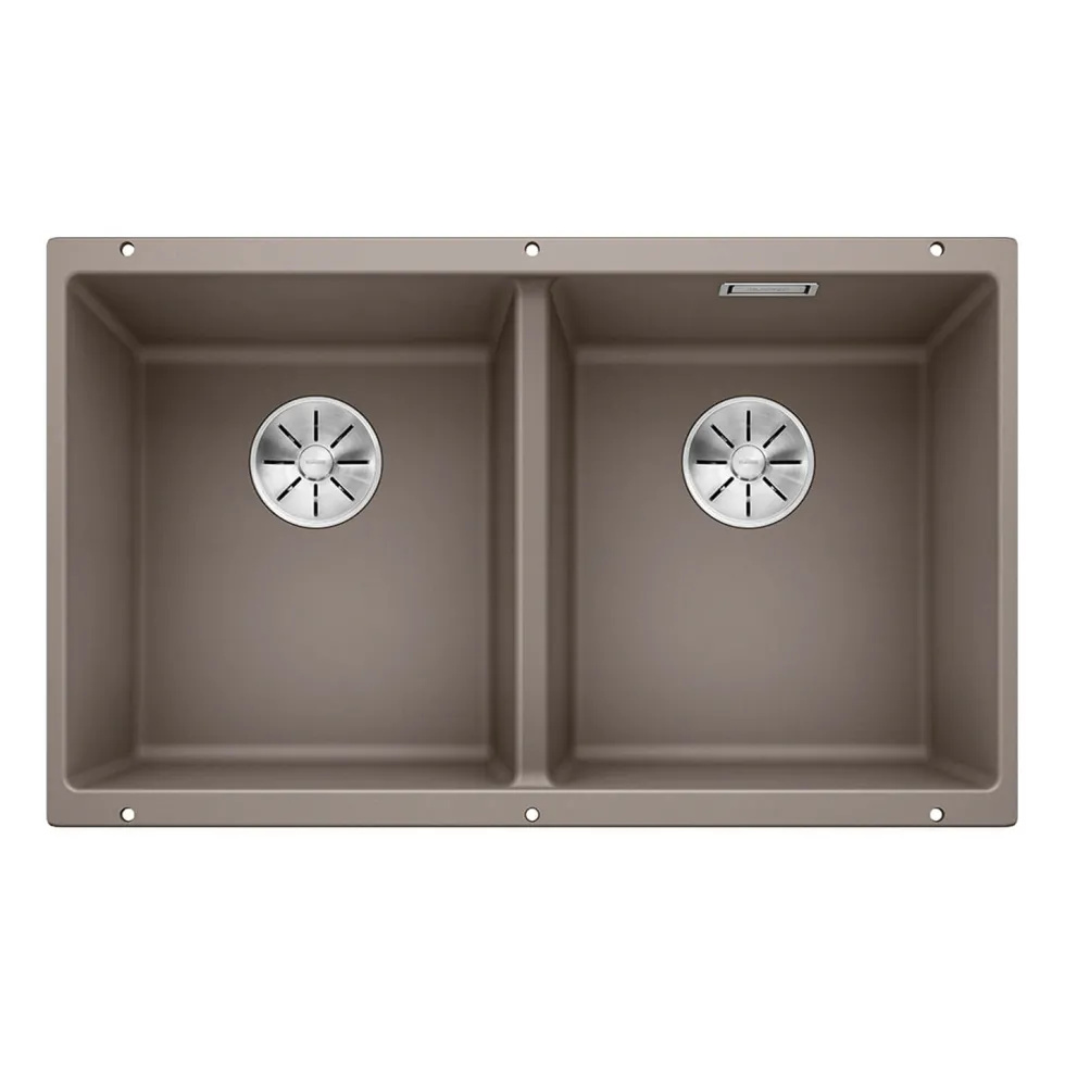 Blanco Subline 2 Bowl Undermount Silgranit Composite Kitchen Sink & Waste - 755 x 460mm