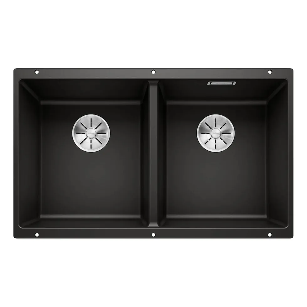 Blanco Subline 2 Bowl Undermount Silgranit Composite Kitchen Sink & Waste - 755 x 460mm