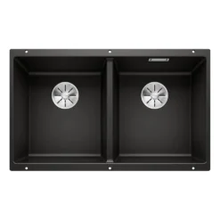 Blanco Subline 2 Bowl Undermount Silgranit Composite Kitchen Sink & Waste - 755 x 460mm