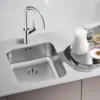 Blanco Supra 450-U 1 Bowl Undermount Brushed Stainless Steel Kitchen Sink & Waste - 480 x 430mm