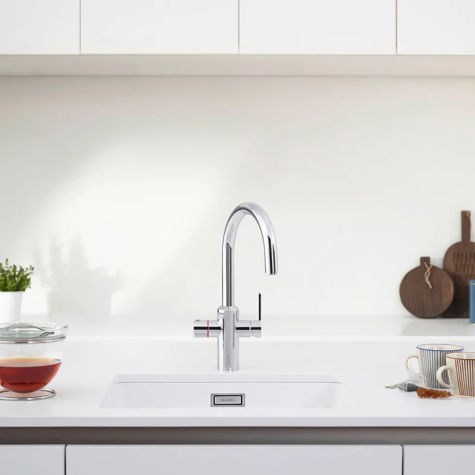 Blanco Tampera 3-in-1 Instant 100°C Boiling Water Mono Kitchen Mixer Tap - PVD Steel
