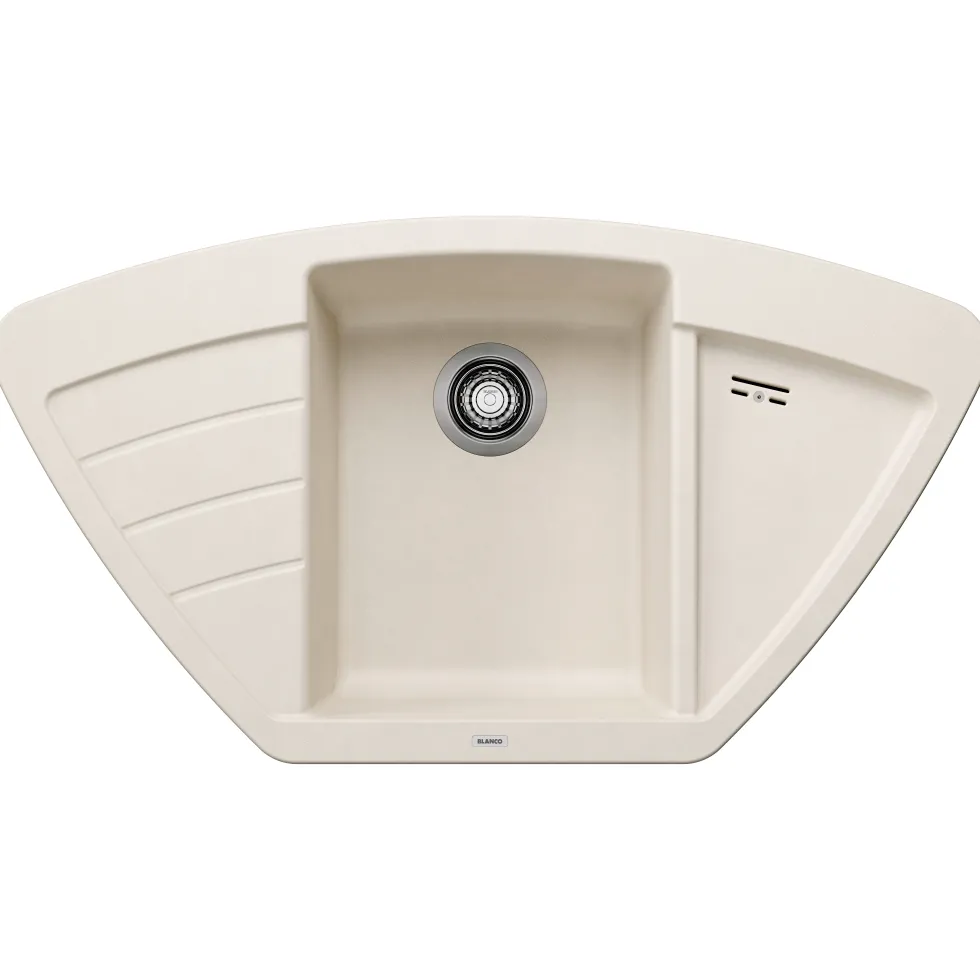 Blanco Zia 9 E Corner 1 Bowl Inset Silgranit Composite Kitchen Sink & Waste with Reversible Drainer - 930 x 510mm