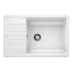 Blanco Zia XL 6 S Compact 1 Bowl Inset Silgranit Composite Kitchen Sink & Waste with Reversible Drainer - 780 x 500mm
