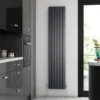 Brenton Flat Double Panel Vertical Radiator - 1800mm x 360mm - Anthracite