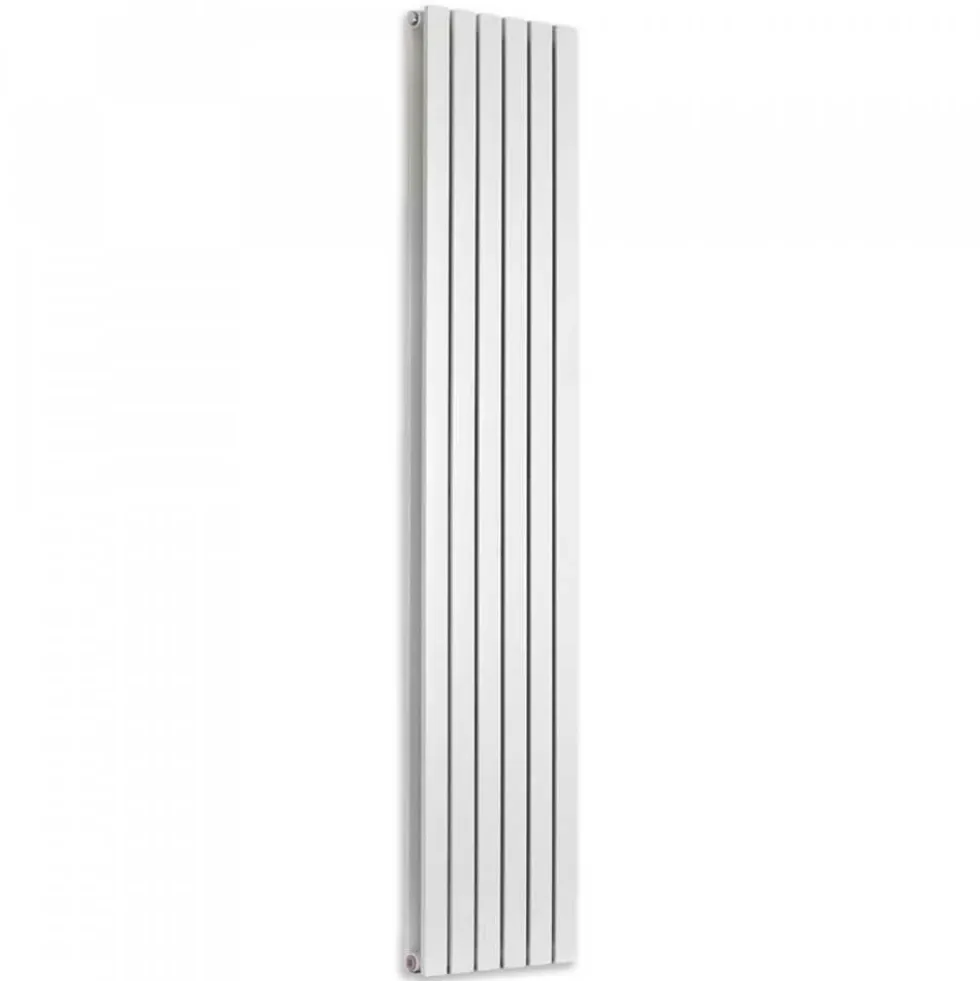 Brenton Flat Double Panel Vertical Radiator - 1800 x 360mm - White
