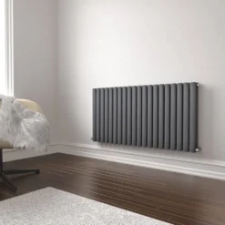 Brenton Oval Double Panel Horizontal Radiator - 600 x 1200mm