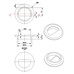Britton Bathrooms Hoxton Overflow Ring