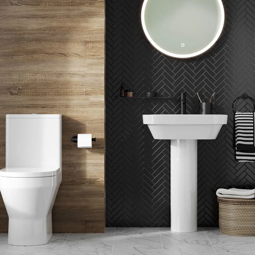 Britton Bathrooms Hoxton Single Toilet Roll Holder - Matt Black