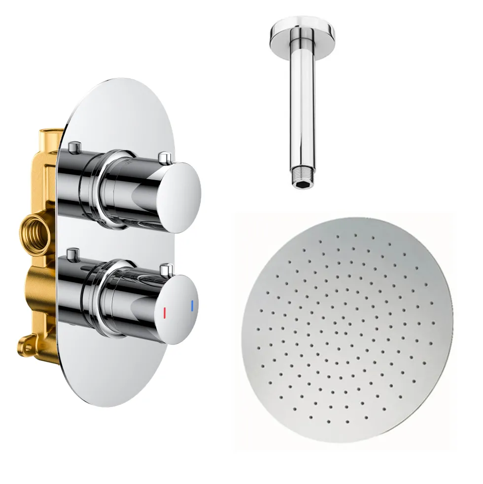 Brooke Concealed Shower Valve & Fixed Shower Head Package