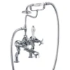 Burlington Anglesey Deck Mounted Bath Shower Mixer with Straight Valves