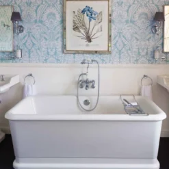Burlington Anglesey Wall Mounted Bath Shower Mixer with Straight Valves & S Adjuster