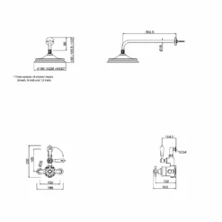 Burlington Avon Exposed Thermostatic Shower Kit with AirBurst Shower Head