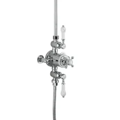 Burlington Avon Exposed Thermostatic Shower Kit with AirBurst Shower Head & Ceramic Handle Handset